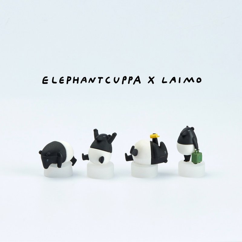 Elephant Cuppa 來貘聯名公仔套盲盒 - 款式隨機出貨 - 玩偶/公仔 - 矽膠 黑色
