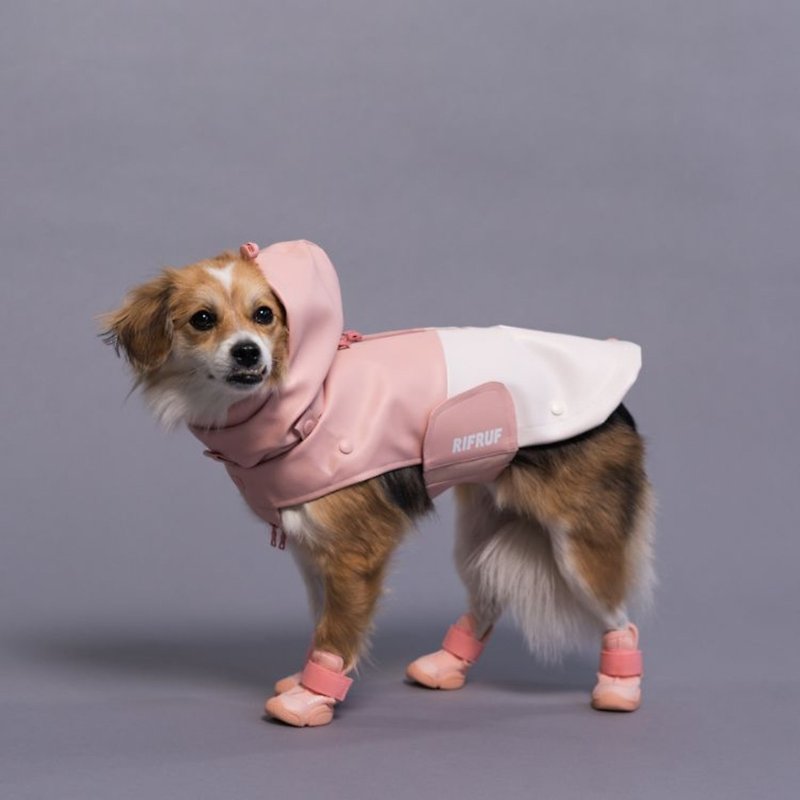 人造皮革 寵物衣服 粉紅色 - RIFRUF- STORMHUNTER 多用途雨衣 - 櫻花粉