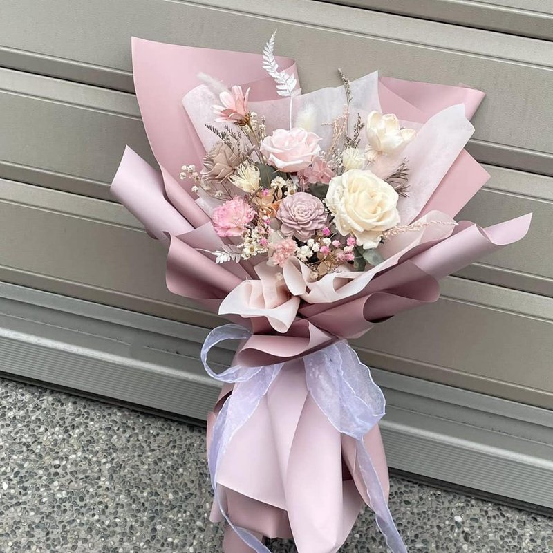 【Immortal Bouquet】Valentine's Day Bouquet Korean Flower Bouquet Eternal Flower Dried Flower Birthday Flower Ceremony - Dried Flowers & Bouquets - Plants & Flowers 