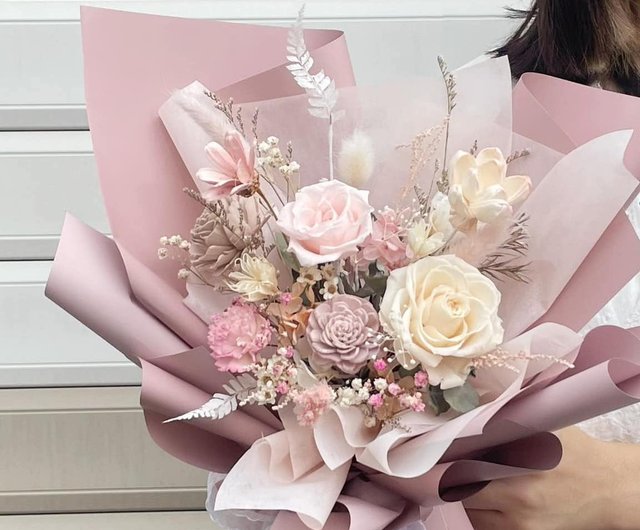 The Depth of Thank You*Immortal Bouquet Fragrance Bouquet Korean Bouquet  Mother's Day Bouquet - Shop astroflowerlab Dried Flowers & Bouquets - Pinkoi