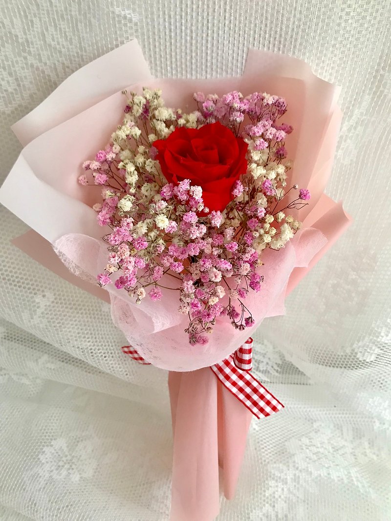 Masako round of eternal rose dry bouquet Korean packaging - Dried Flowers & Bouquets - Plants & Flowers 