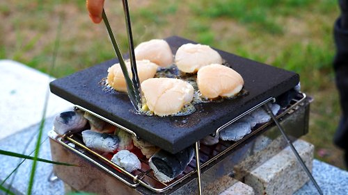 米石里 石板烤盤組 | 烤肉架 | 天然石板