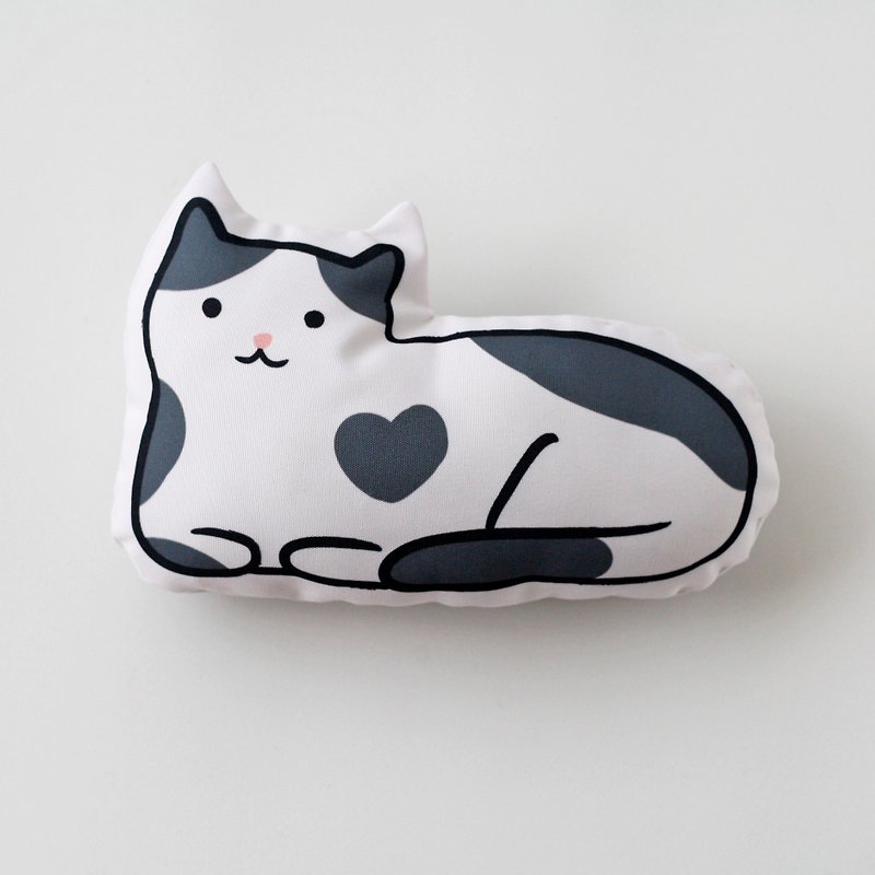賓士貓 (灰) 貓草包 貓抱枕 附補充包 兩用 - 貓/狗玩具 - 聚酯纖維 灰色