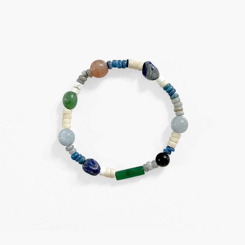 Ocean blue bracelet - 手鍊/手環 - 其他材質 藍色