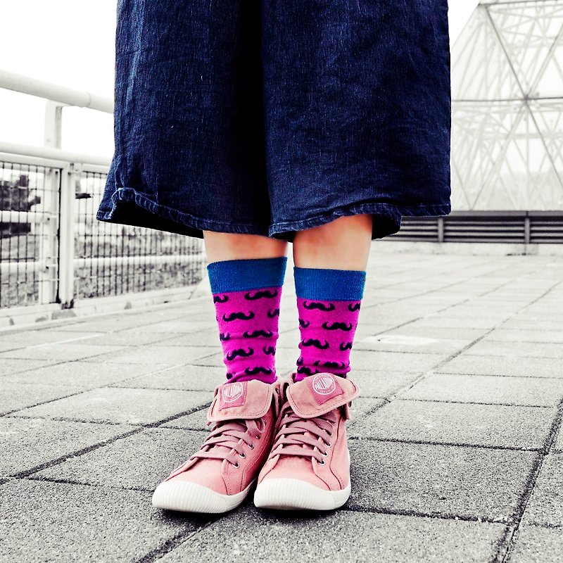 Women's Socks - Hunting - British Design for Stylish Ladies - ถุงเท้า - ผ้าฝ้าย/ผ้าลินิน สีม่วง