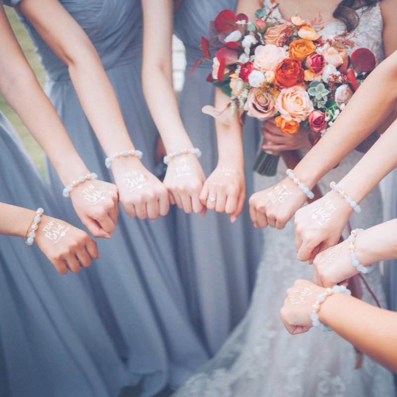 姊妹禮物 生日禮物 優雅 珠鏈 手鏈 客製化 - 手鍊/手環 - 其他金屬 白色