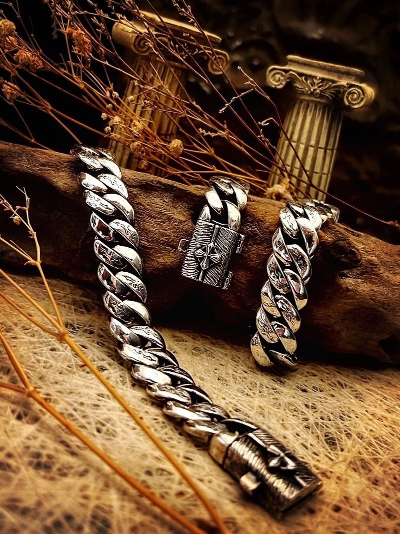[Totem Series] Eagle feather 925 Sterling Silver / Bracelet - Bracelets - Sterling Silver Silver