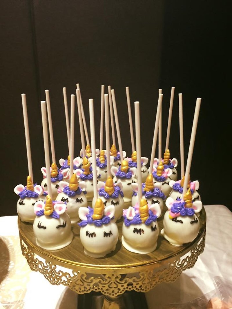 [Unicorn cake cake lollipop] guigo party layout ❥ cakepops - Cake & Desserts - Fresh Ingredients 