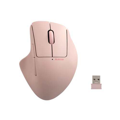ELECOM ELECOM Shellpha 靜音雙模人體工學 5 鍵滑鼠-粉 M