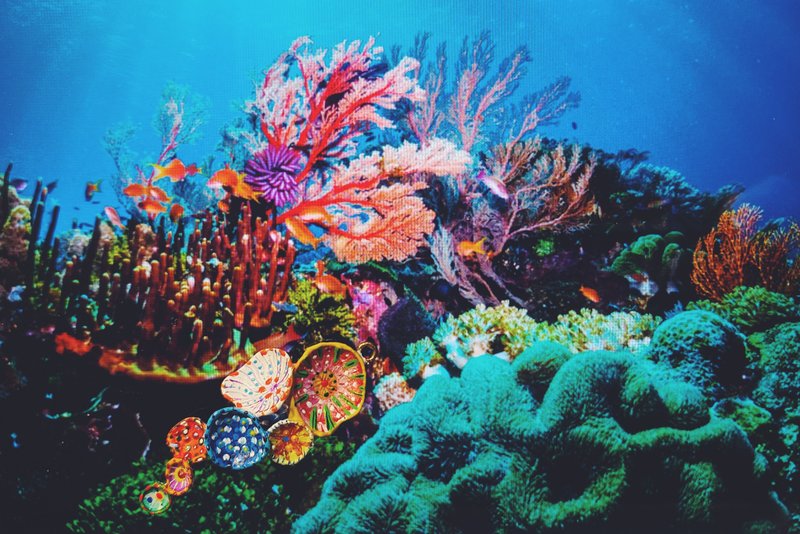 手繪墜子 - 海葵 - 其他 - 銅/黃銅 多色