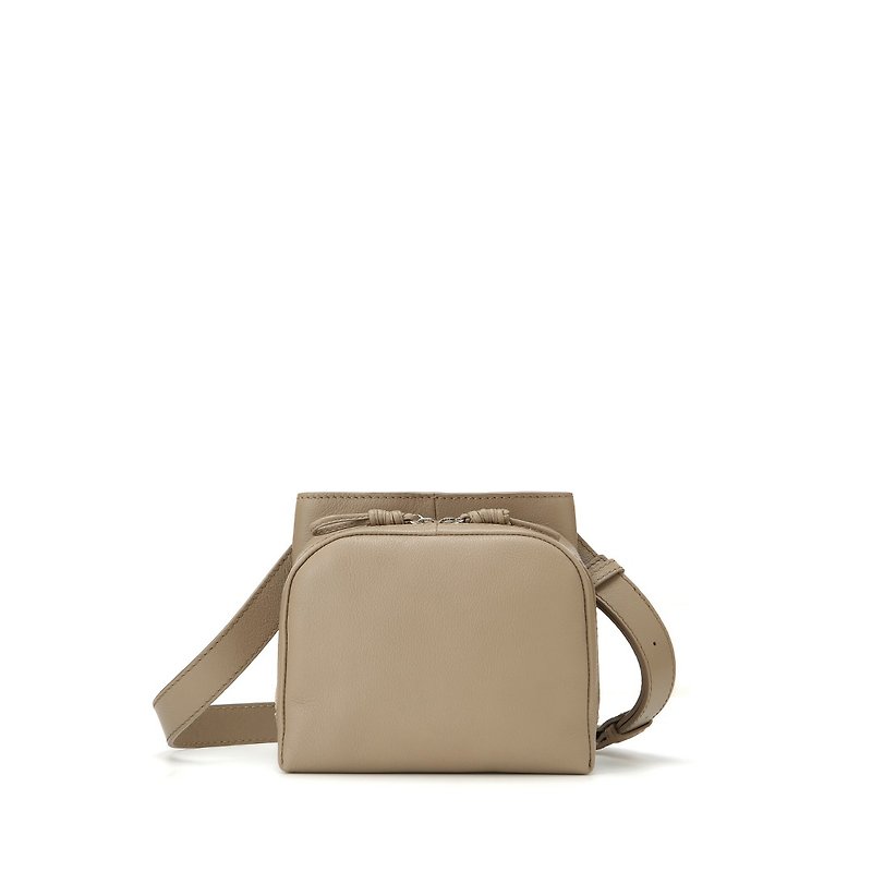 Sora Crossbody Bag M-Beige - Messenger Bags & Sling Bags - Genuine Leather Khaki