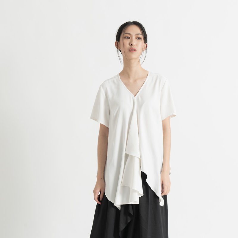 8 lie down. Wavy top - Women's Tops - Polyester White