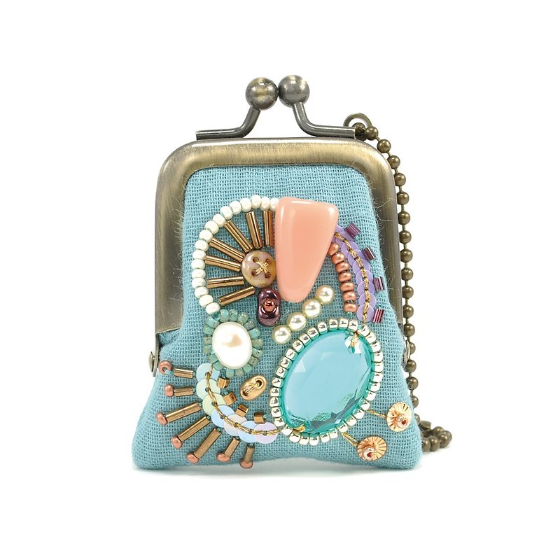 tiny purse for rings and pill,coins,accessories,bag charm purse 9 - ポーチ - プラスチック ブルー