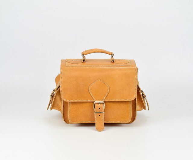 Leather camera online handbag