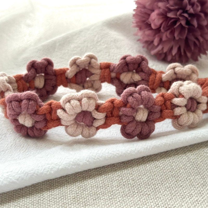 Small flower wrist lanyard - full flower style - Lanyards & Straps - Cotton & Hemp 