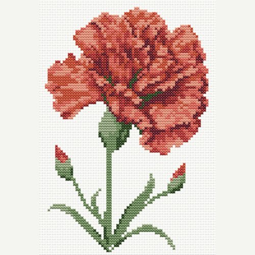 JulieAndStitch Cross stitch pattern Carnations, cross stitch pattern flowers, xstitch chart PDF