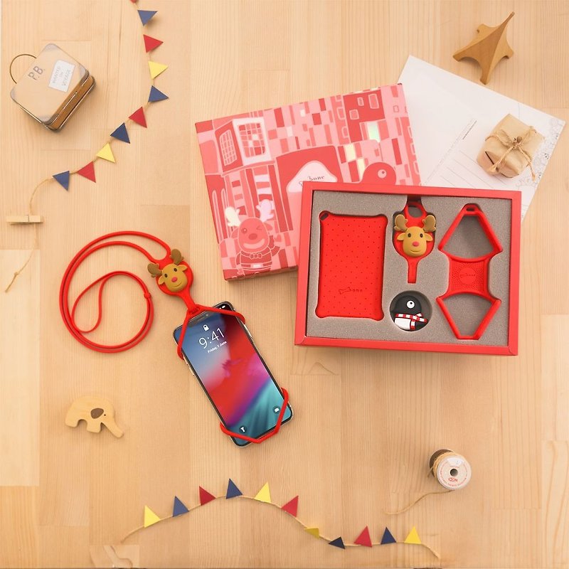Bone / Lanyard Gift 頸掛繩禮盒 生日禮物 母親節禮物 - 手機殼/手機套 - 矽膠 紅色