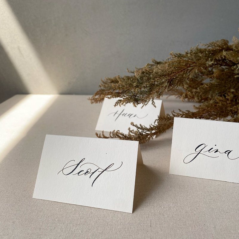 Jeaniletters_ 【Wedding Decorations】Callgriphy Wedding Placecards - Cards & Postcards - Paper White