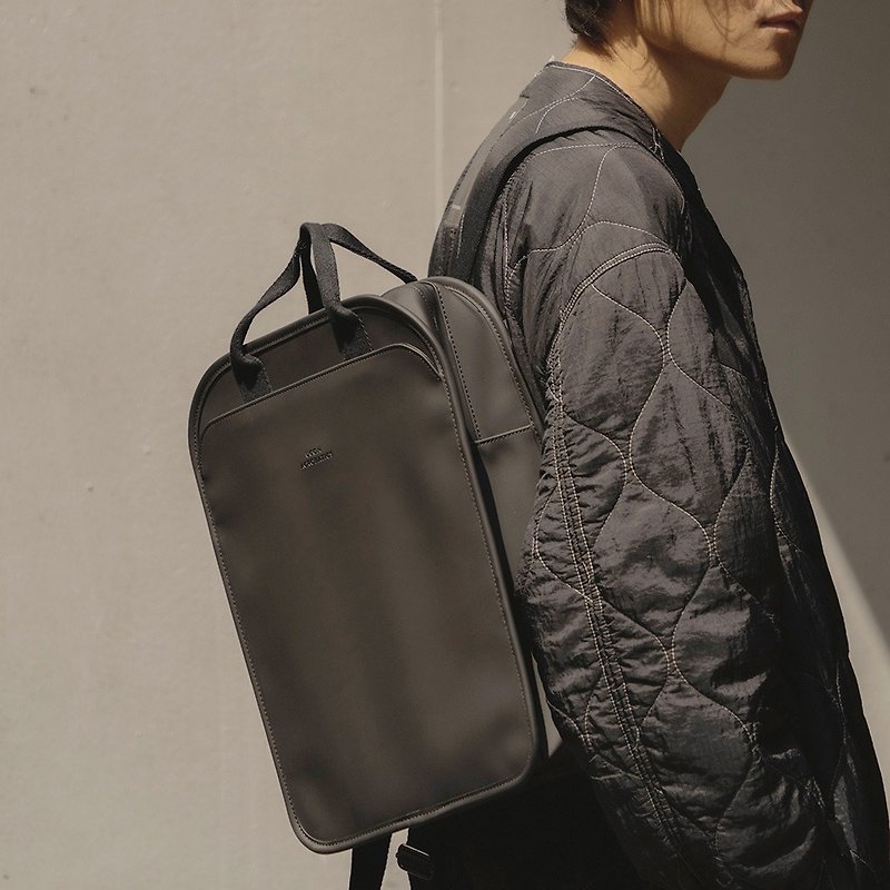 Alison Medium Lotus Series Backpack (Black) - Backpacks - Eco-Friendly Materials Black