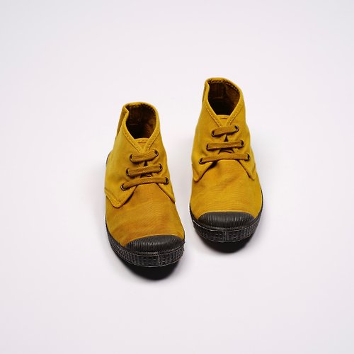 CIENTA 西班牙帆布鞋 西班牙帆布鞋 CIENTA U60777 85 芥末黃 黑底 洗舊 童鞋 Chukka