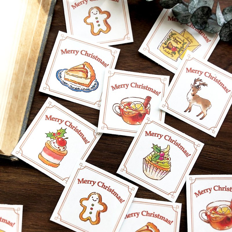 Merry Christmas! seal 02 Christmas seal 35 pieces - Stickers - Paper Red