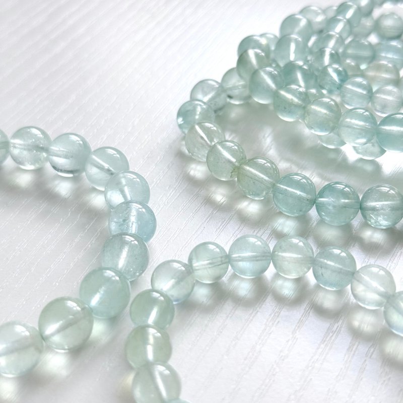 Ice-penetrating sea green treasure 7MM-10MM - Bracelets - Crystal Green