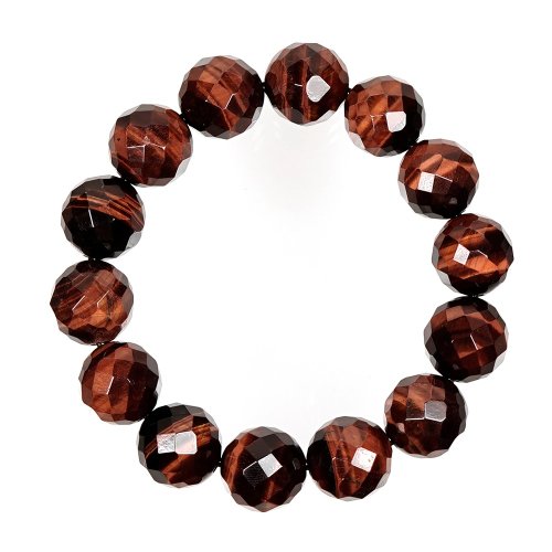 正佳珠寶 Gemsrich Jewelry 【正佳珠寶】紅虎眼 頂級雙眼鑽切虎眼石 15-16mm 紅虎眼手珠