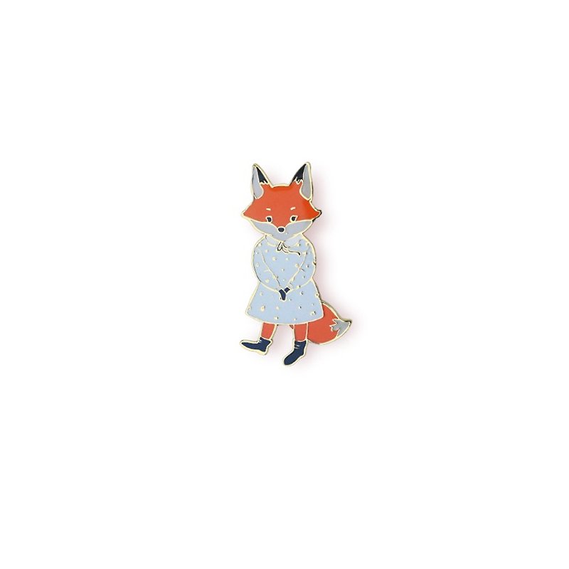 Miss Fox Brooch Badge Fox Forest Series - Brooches - Other Metals 