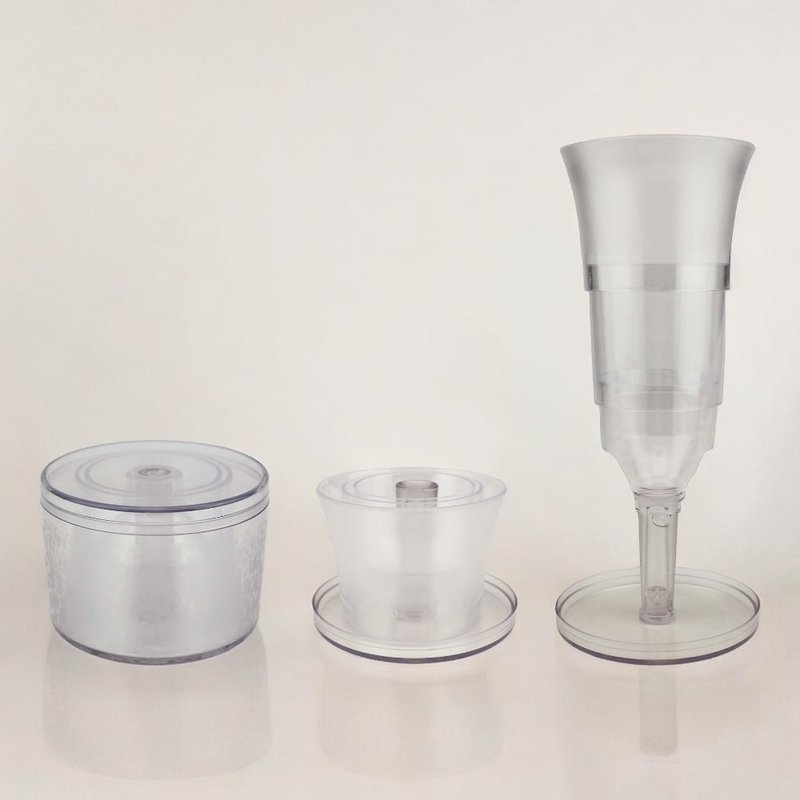 Telescopic storage champagne glass - Bar Glasses & Drinkware - Plastic Transparent