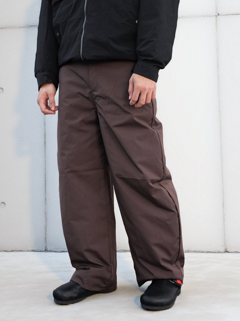 TOJIE 保温防寒ダウンパンツ 90%ダウン 軽量ストレート 機能性万能カジュアル長ズボン - パンツ メンズ - 金属 ブラウン