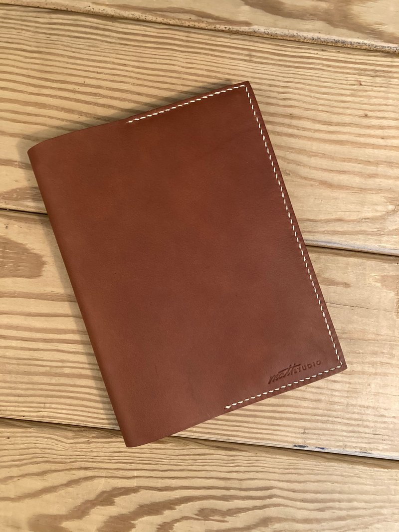 純手工真皮植鞣革手帳 書套、不含內頁 - 筆記本/手帳 - 真皮 咖啡色
