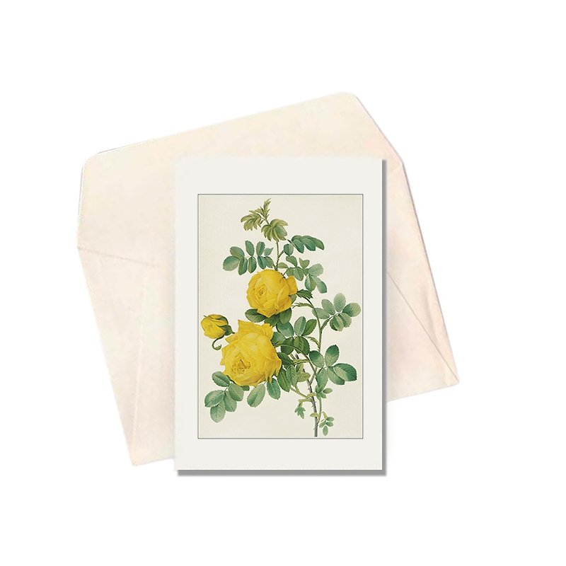 Italian IFI Card Flower Series Yellow Rose_BOT3 - Cards & Postcards - Paper 