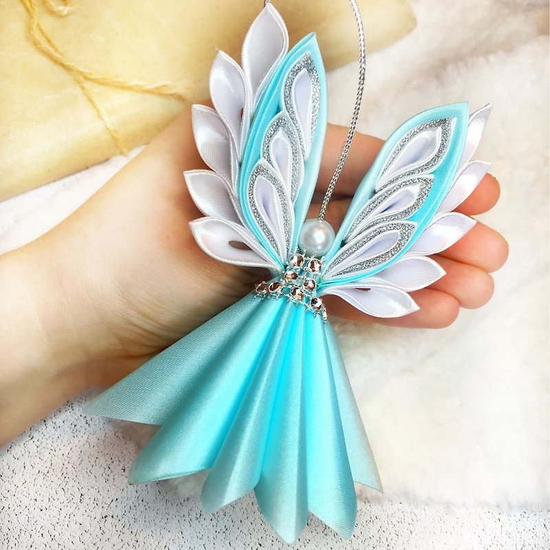 Christmas angel of ribbons Angel doll Angel ornament Butterfly - อื่นๆ - วัสดุอื่นๆ หลากหลายสี
