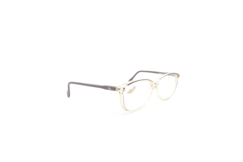 可加購平光/度數鏡片 Si Hans Stepper 34 80年代德國製古董眼鏡 - 眼鏡/鏡框 - 塑膠 粉紅色