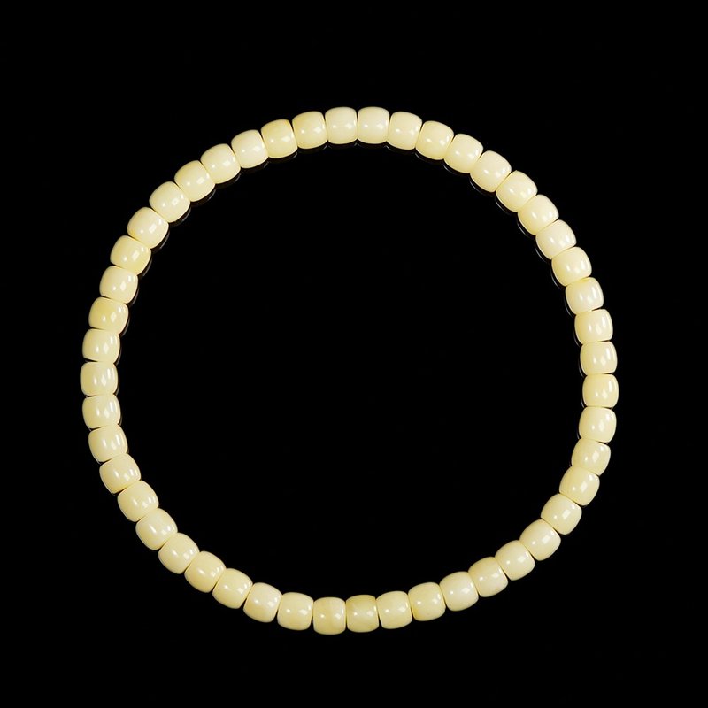 【正佳珠寶】蜜蠟琥珀 頂級白花蜜 蘋果直切珠 4x4mm 蜜蠟手珠 - 手鍊/手環 - 半寶石 多色