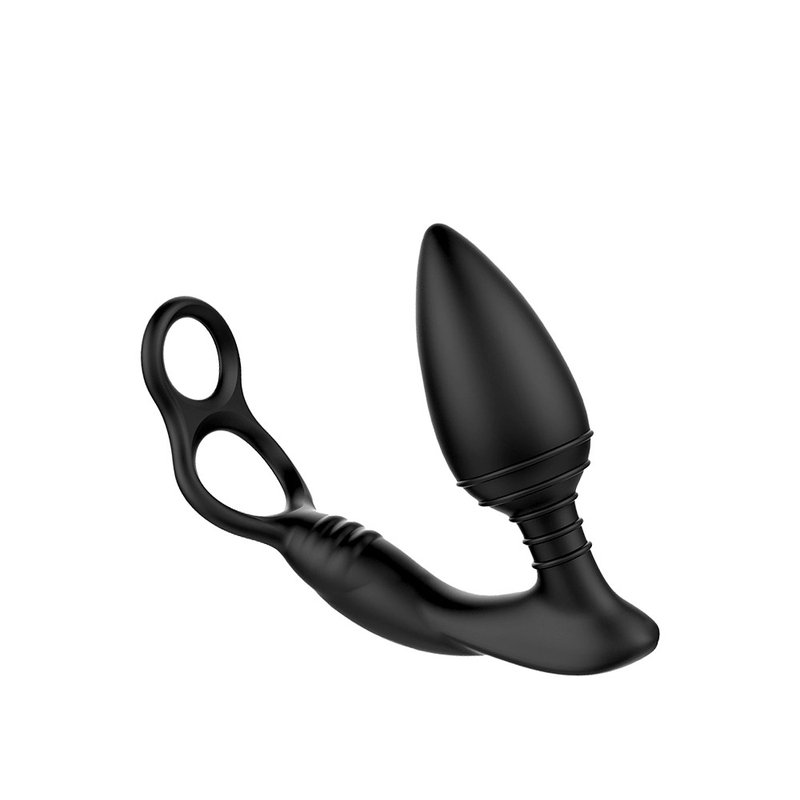 British NEXUS SIMUL8 rechargeable penis ring rear court strong shock device rear court plug - สินค้าผู้ใหญ่ - วัสดุอื่นๆ สีดำ