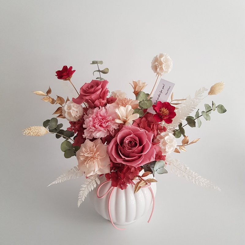 Dark Sakura Berry Pink Everlasting Carnation Rose Table Flower - Dried Flowers & Bouquets - Plants & Flowers Red