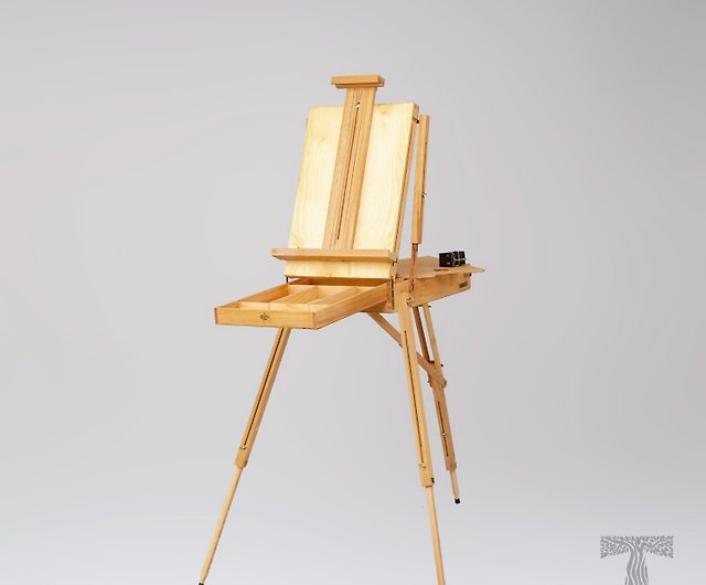 Classic wooden Easel for painting,portable easel, Pochade box