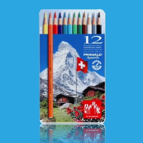 文聚 CARAN dACHE 卡達 - Hobbies系列 高級水溶性色鉛筆12色