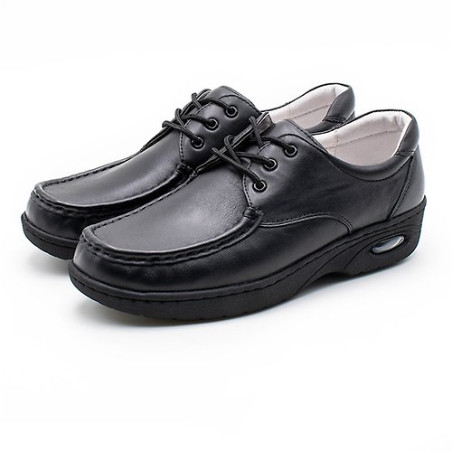 米蘭皮鞋Milano W&M 皮質氣墊彈力綁帶護士鞋 女鞋 - 黑(另有白)
