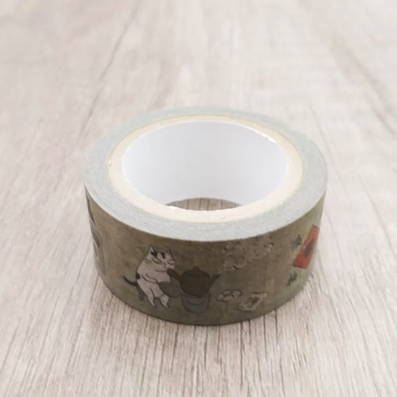 3 Cat Shop ~ Guoshu Museum-Paper Tape (Illustrator: Miss Cat) - Washi Tape - Paper 