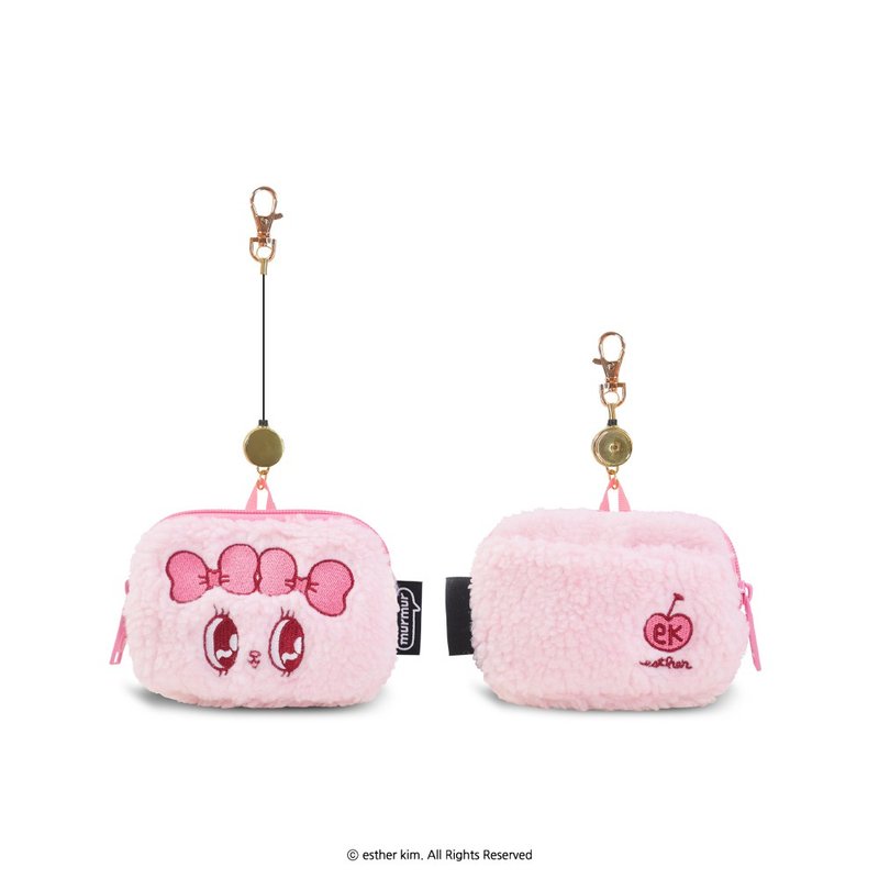 Esther Bunny Esther Bunny - Retractable Zipper Bag [Taiwan Limited / Genuine Authorization] - Coin Purses - Polyester Pink