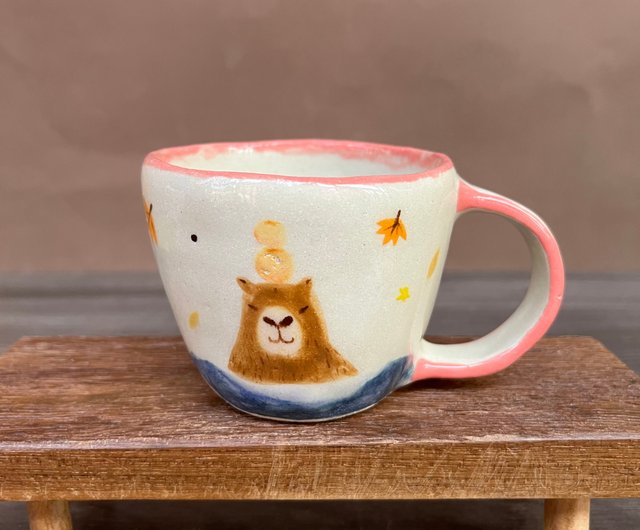 New Starbucks 2023 China Christmas Cute Capybara Brown 12oz Mug