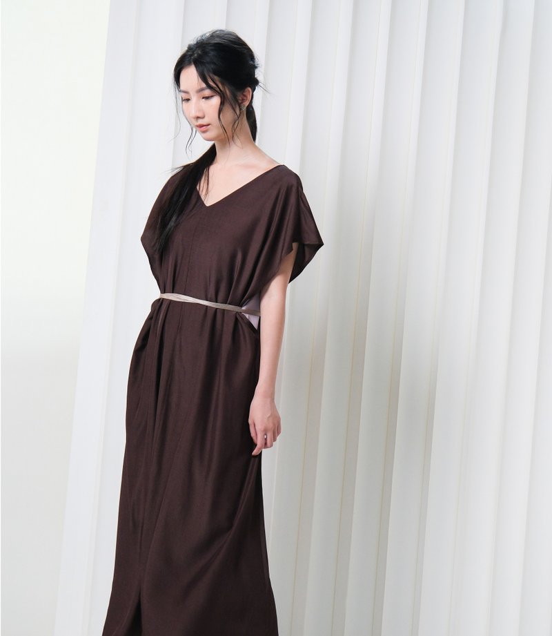 How to Wear the Athenian Goddess Long Dress - Shimmer Burgundy Purple - One Piece Dresses - Polyester Red