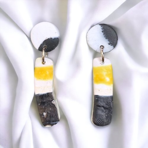 good-bowl-gold STM08 | Polymer Clay Earrings | Snow on The Moon Collection