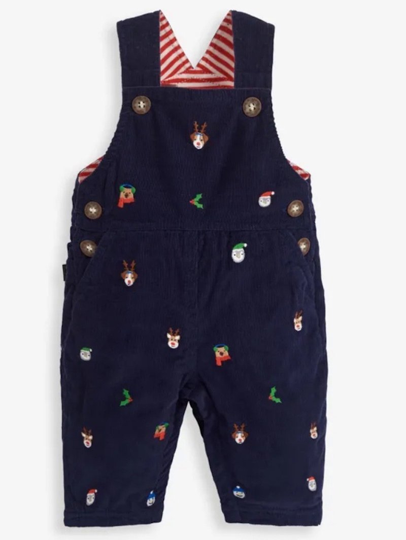 Christmas suspenders give your baby the first and most atmospheric Christmas - ชุดทั้งตัว - ผ้าฝ้าย/ผ้าลินิน สีน้ำเงิน