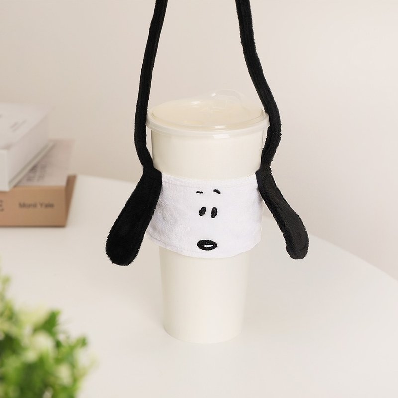 Peanuts史努比絨毛飲料杯套-Snoopy 飲料套 飲料袋 - 手提包/手提袋 - 聚酯纖維 多色