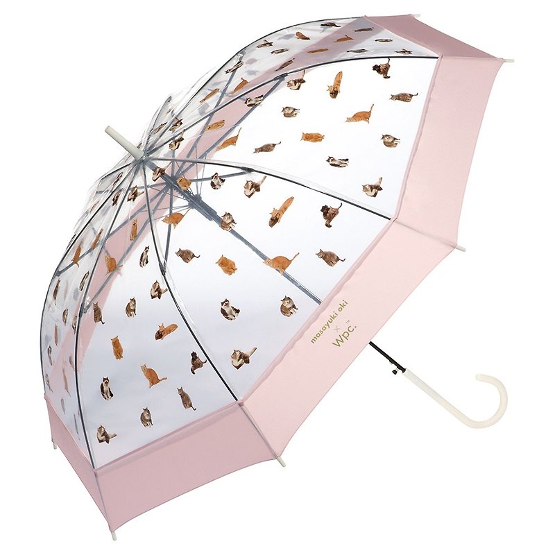 WPC 貓寫真系列長雨傘 - 粉紅 - 雨傘/雨衣 - 聚酯纖維 粉紅色