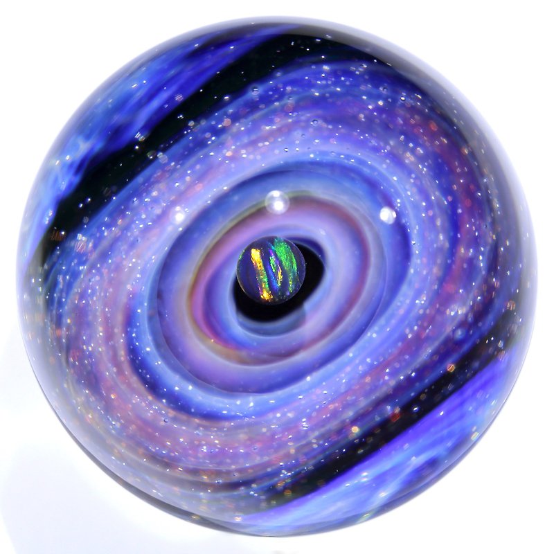 45mm Galaxy Glass Marble no.M177 - Items for Display - Glass Purple