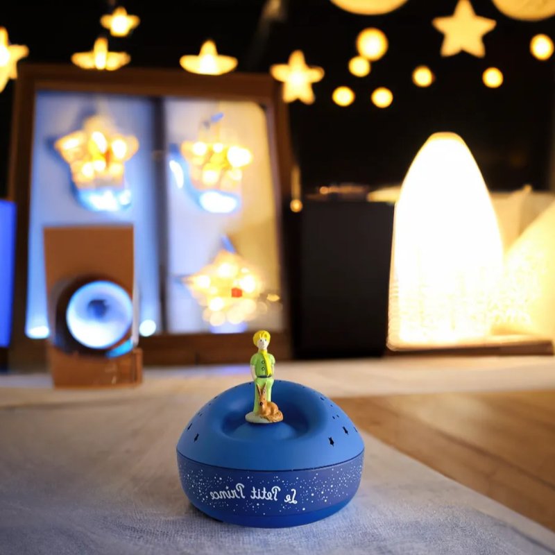 Trousselier - The Little Prince Dancing Figurine 200 Stars Musical Projector - โคมไฟ - วัสดุอื่นๆ สีน้ำเงิน